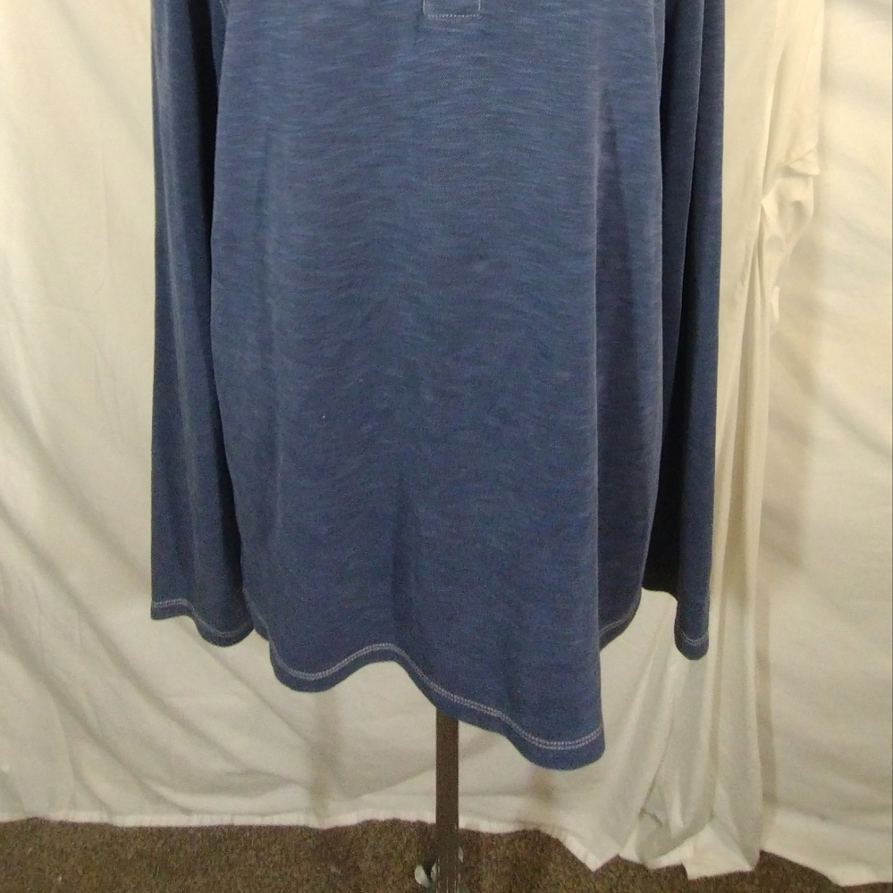 Tommy Bahama men blue Henley light weight sweater, Long sleeve, 1/2 button, L - Picture 10 of 13